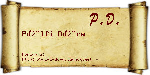 Pálfi Dóra névjegykártya